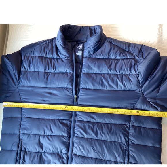 St. Johns Bay Mens XXL Puffer Jacket Lightweight Full‎ Zip Navy Blue - Picture 4 of 5